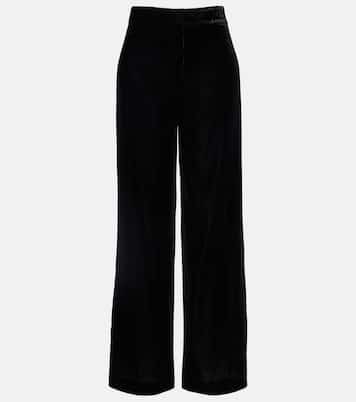 Alex high-rise velvet wide-leg pants | Veronica Beard