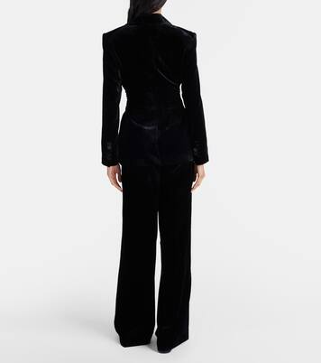 Alex high-rise velvet wide-leg pants | Veronica Beard
