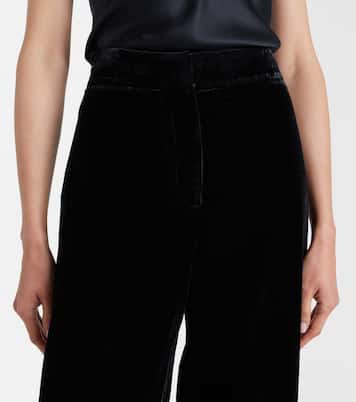 Alex high-rise velvet wide-leg pants | Veronica Beard