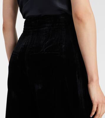 Alex high-rise velvet wide-leg pants | Veronica Beard
