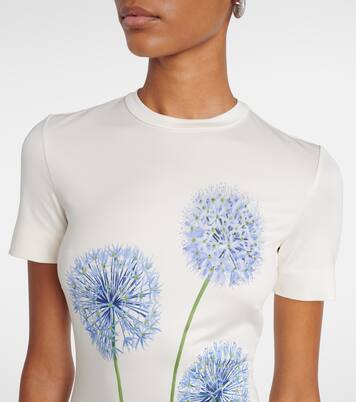 Floral jersey cocktail dress | Oscar de la Renta