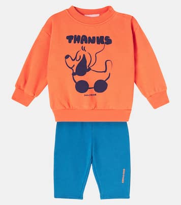 Baby printed cotton sweatshirt and sweatpants set | Bobo Choses