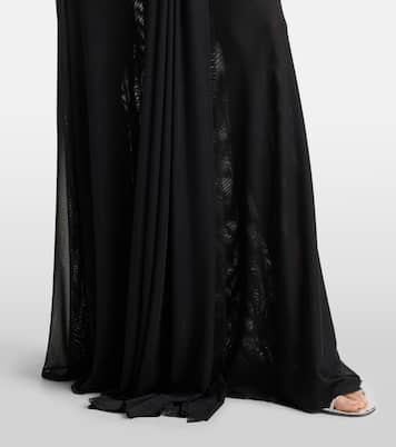 Floral-appliqué mesh gown | David Koma