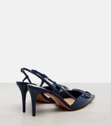 Escarpins slingback VLogo 80 en cuir verni | Valentino Garavani