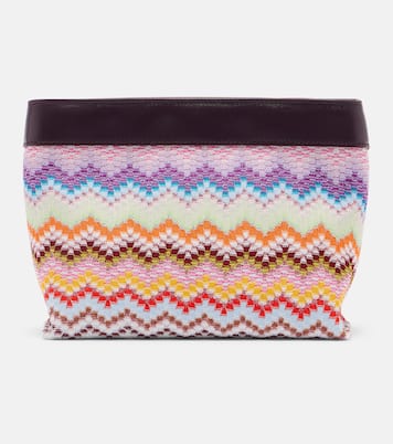 Pochette Zigzag Large en lamé et cuir | Missoni