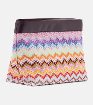 Pochette Zigzag Large en lamé et cuir | Missoni