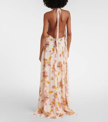 Floral ruffled georgette gown | Blumarine