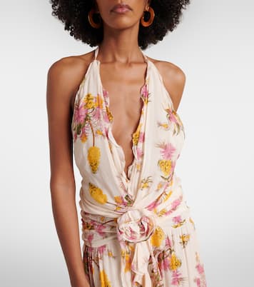 Floral ruffled georgette gown | Blumarine