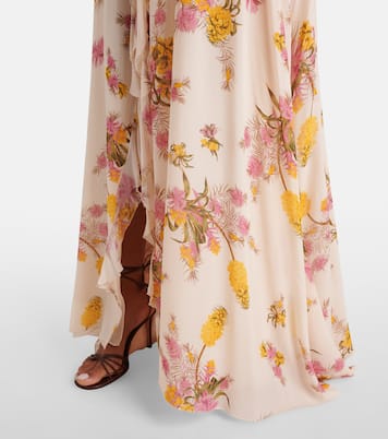 Floral ruffled georgette gown | Blumarine