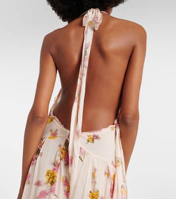 Floral ruffled georgette gown | Blumarine