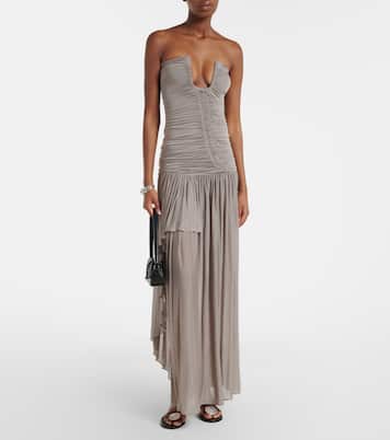 Ruched asymmetric midi dress | Christopher Esber