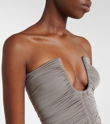 Ruched asymmetric midi dress | Christopher Esber