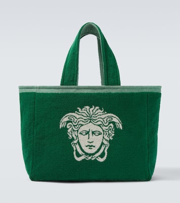 Medusa cotton-terry jacquard tote bag | Versace