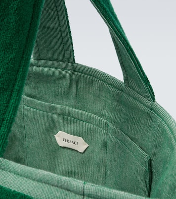Medusa cotton-terry jacquard tote bag | Versace