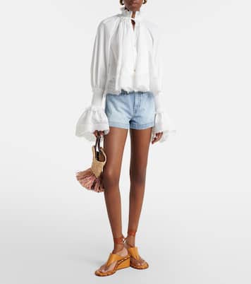 Alchemy lace-trimmed cotton blouse | Zimmermann