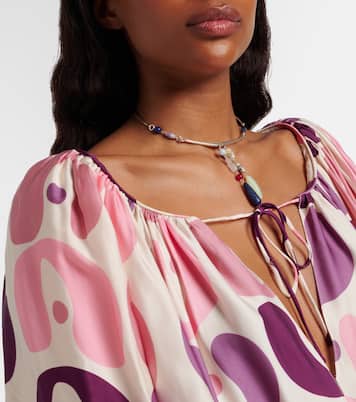 Printed satin minidress | Adriana Degreas