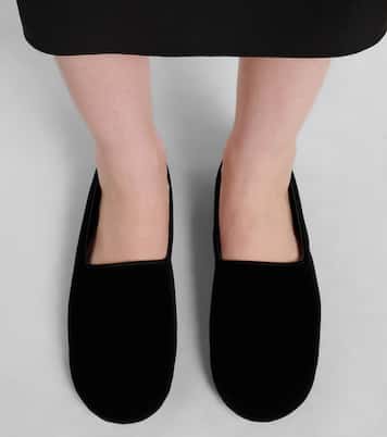 Ponti velvet slip-on shoes | The Row