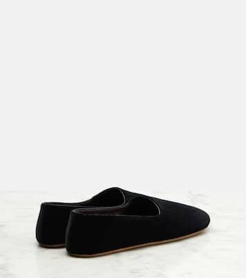 Ponti velvet slip-on shoes | The Row