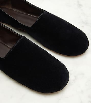 Ponti velvet slip-on shoes | The Row