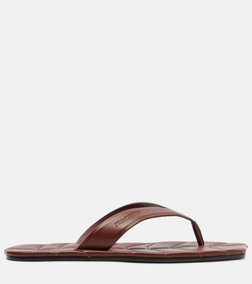 Leaf leather thong sandals | JW Anderson