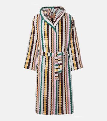 Aura Zigzag cotton bathrobe | Missoni