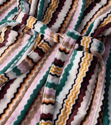 Aura Zigzag cotton bathrobe | Missoni