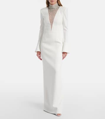 Bridal Melva embellished crêpe gown | Rebecca Vallance