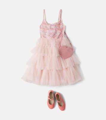 Robe Blushing Horizon en tulle à finitions en coton et ornement | Tutu Du Monde