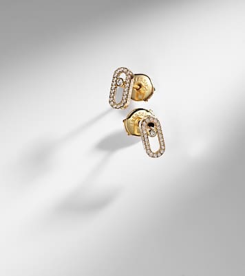 Move Uno 18kt gold earrings with diamonds | Messika