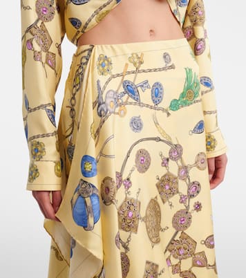 Wickelrock aus Seiden-Twill | Versace