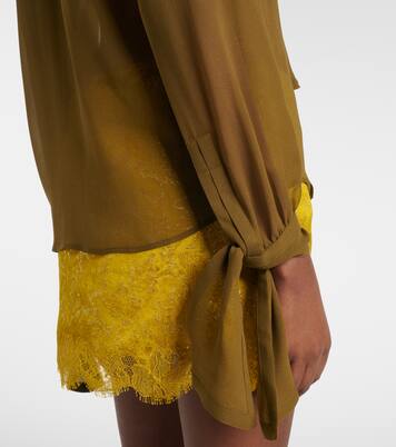Tie-neck silk blouse | Saint Laurent