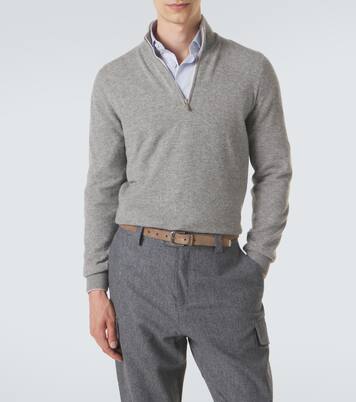 Cashmere half-zip sweater | Brunello Cucinelli
