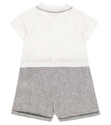 Baby linen playsuit | Il Gufo