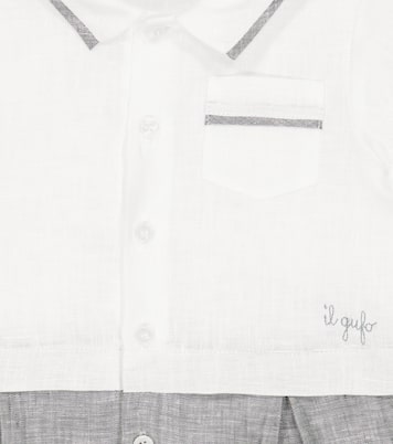 Baby linen playsuit | Il Gufo