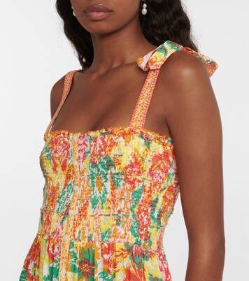 Robe midi Triny à fleurs | Poupette St Barth