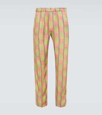 Pantalon droit à carreaux | Dries Van Noten