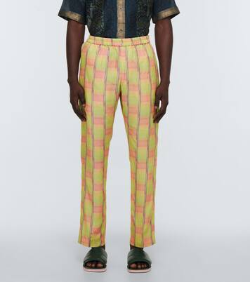 Pantalon droit à carreaux | Dries Van Noten