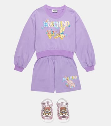 Printed cotton-blend shorts | Moschino Kids