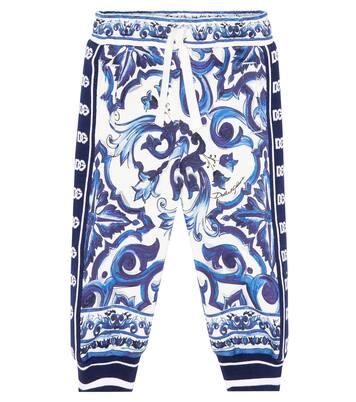 Printed cotton jersey sweatpants | Dolce&Gabbana Kids