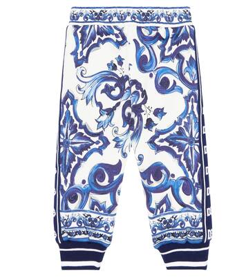 Printed cotton jersey sweatpants | Dolce&Gabbana Kids