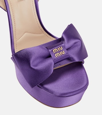 Satin platform sandals | Miu Miu