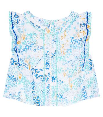 Adeh ruffled floral top | Poupette St Barth Kids