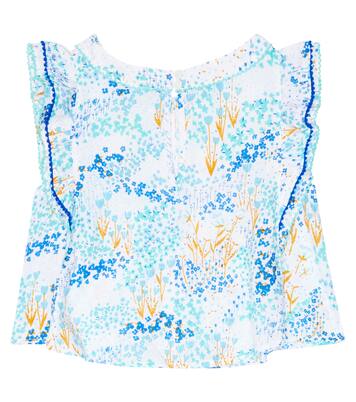 Adeh ruffled floral top | Poupette St Barth Kids