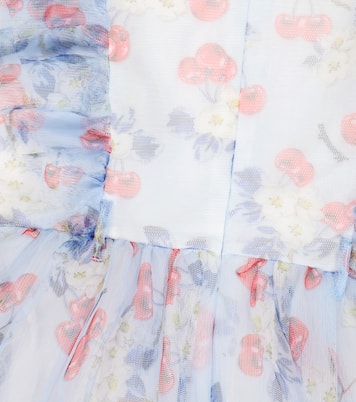 Cherry-printed tulle dress | Monnalisa