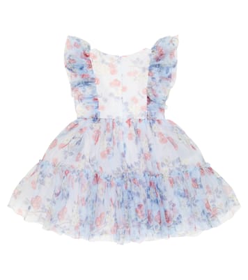 Cherry-printed tulle dress | Monnalisa