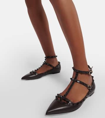 Rockstud leather ballet flats | Valentino Garavani