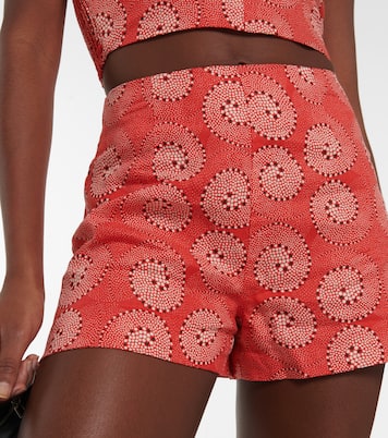 Bedruckte Shorts Oscar aus Leinen | Staud