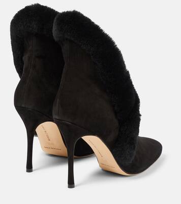 Ankle Boots Nestanu 105 aus Veloursleder | Manolo Blahnik