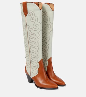 Liela leather and suede cowboy boots | Isabel Marant