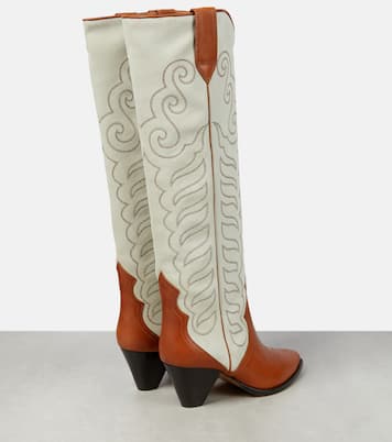 Liela leather and suede cowboy boots | Isabel Marant